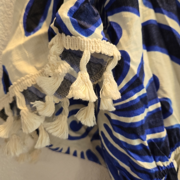 Cupshe Navy and Cream Patterned Maxi Dress - Picture 12 of 16